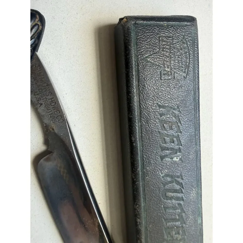 Antique Keen Kutter No 73 Simmons Hardware Straight Razor with Case